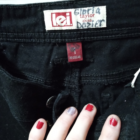 Juniors lei Taylor Chinos full length skinny stretch jeans size 1 - Picture 3 of 5